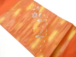 金彩螺鈿花葉模様名古屋帯